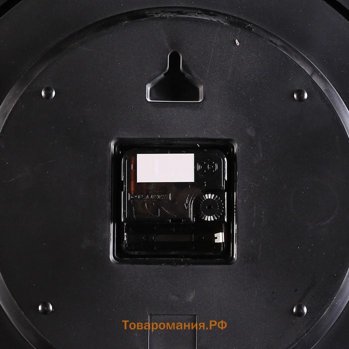 Часы настенные, интерьерные, большие, плавный ход, d-38.5 см, циферблат d-27.5 см