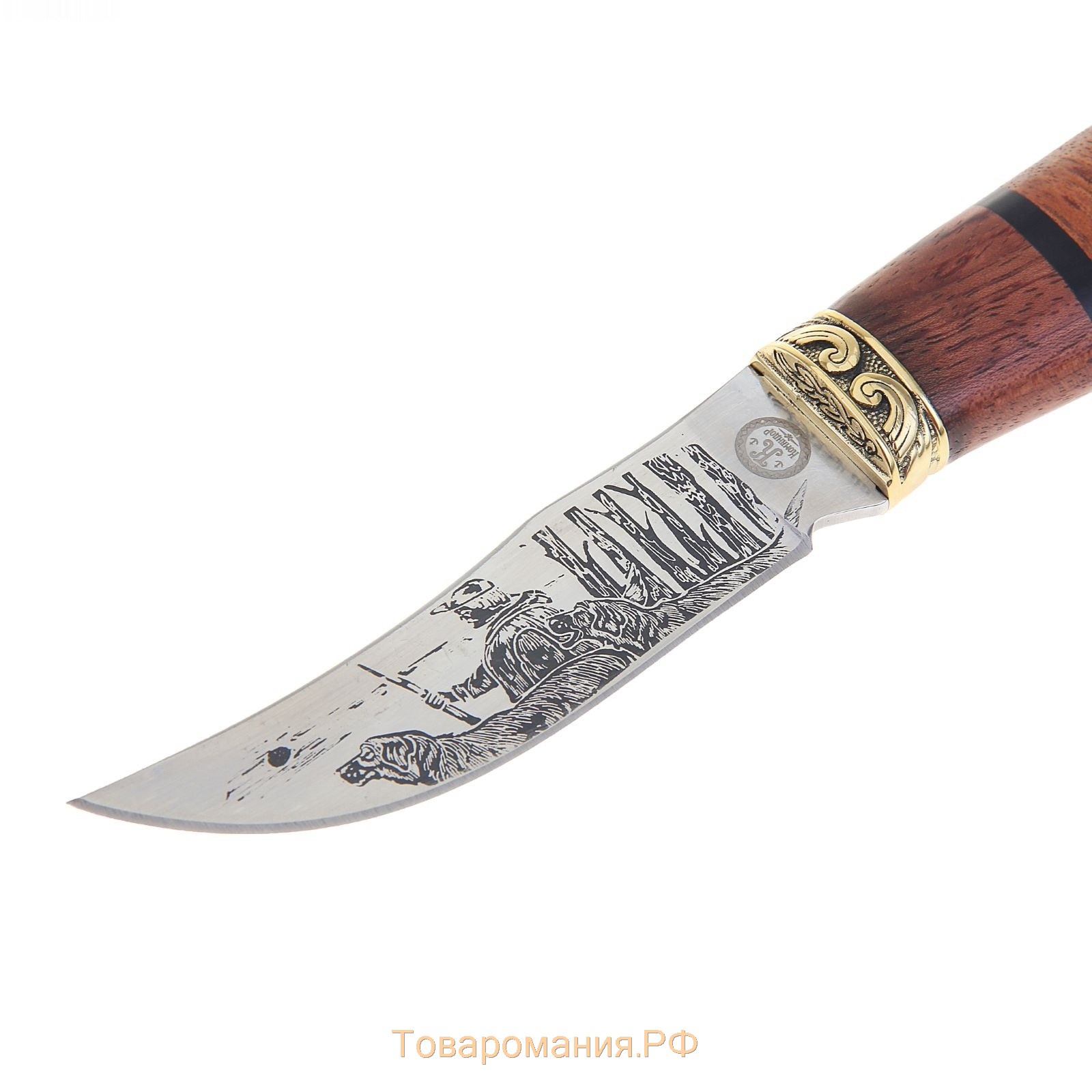 Нож охотничий "Таежник" 23 см, клинок 112мм/2,8мм, дерево, с гравировкой