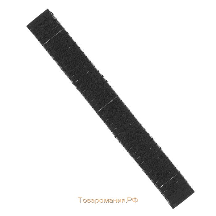 Ремешок для часов "Соломон", 17 мм, металл, l-15.5 см, черный хром