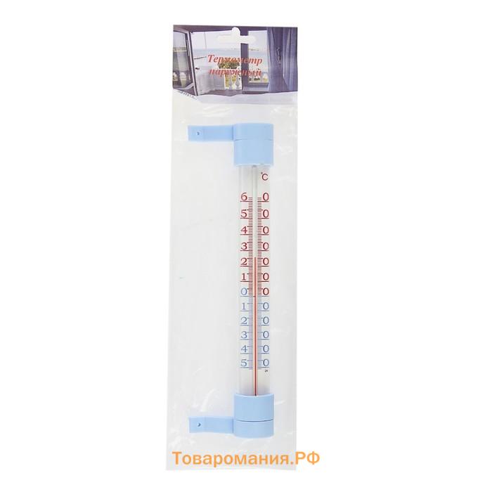 Термометр уличный, на окно, на гвоздике, от -50°С до +60°С, 21 х 6.5 см