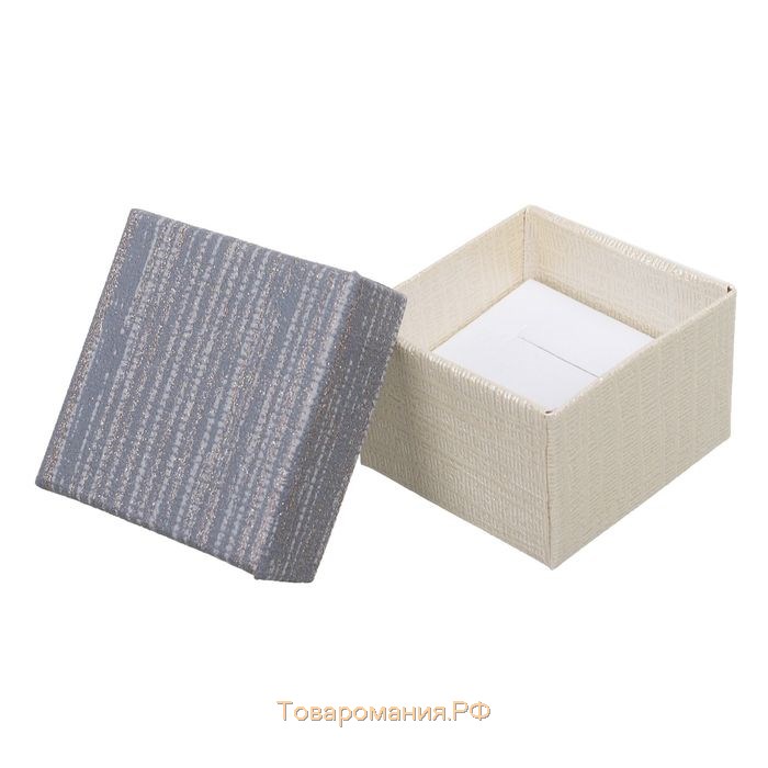 Коробочка подарочная под серьги «Классическая полоска», 5×5 (размер полезной части 4,5×4,5 см), цвет МИКС