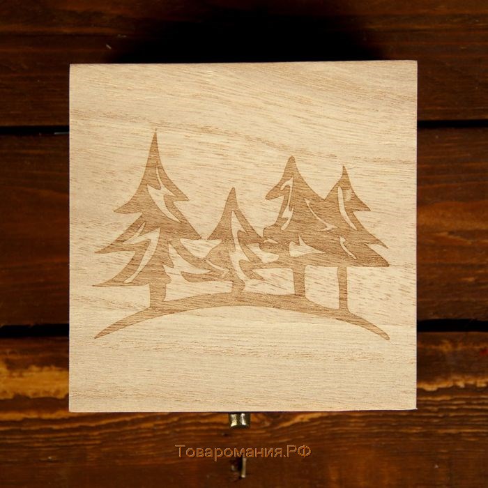Шкатулка дерево для росписи "Еловый лес" 6х12х12 см