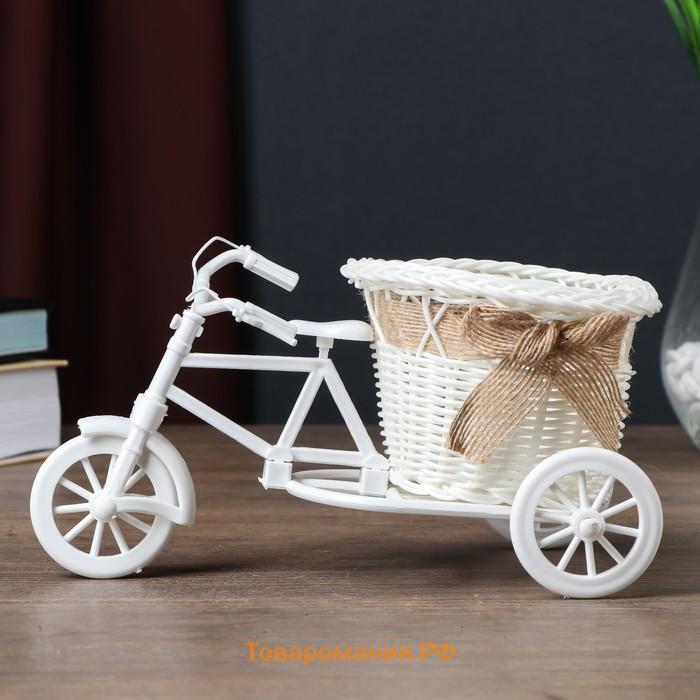 Корзина декоративная "Эко-лайф" велосипед с корзиной 10х21х12 см