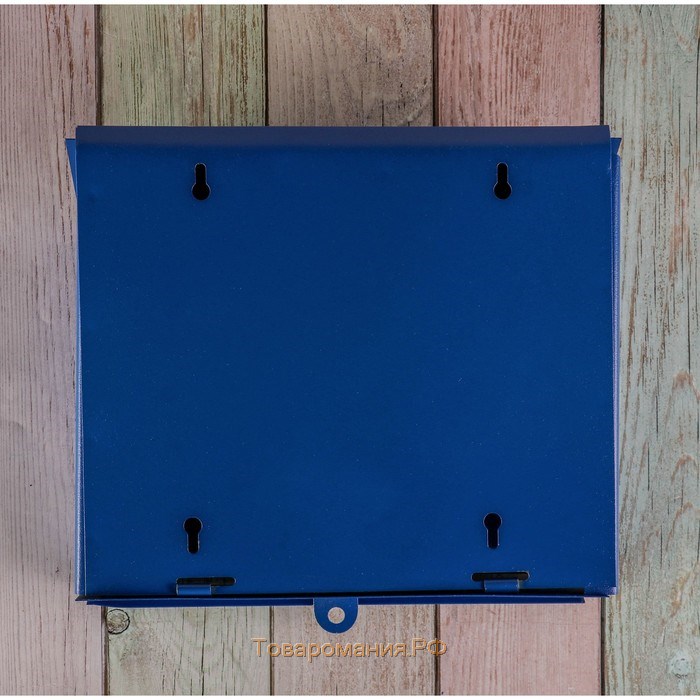 Ящик почтовый без замка (с петлёй), горизонтальный «Письмо», синий