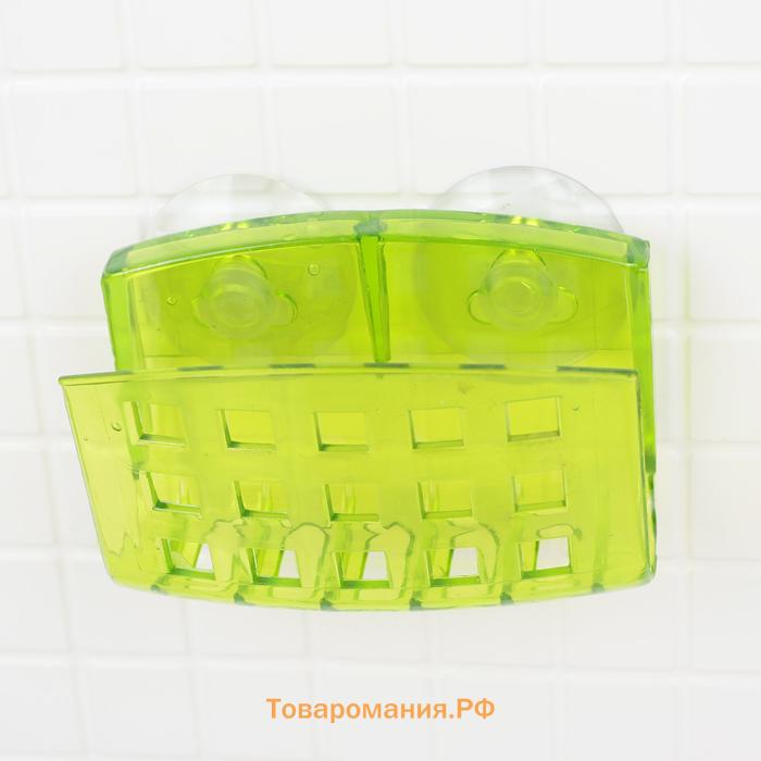 Мыльница настенная на присосках Bath Collection, 9,5×5×6 см, цвет МИКС