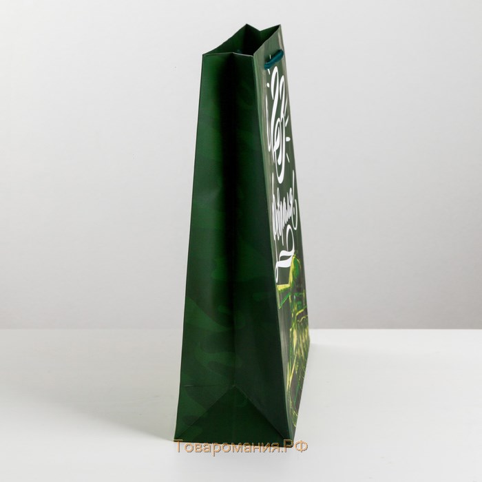 Пакет подарочный ламинированный вертикальный, упаковка, «Броня крепка», M 26 х 30 х 9 см