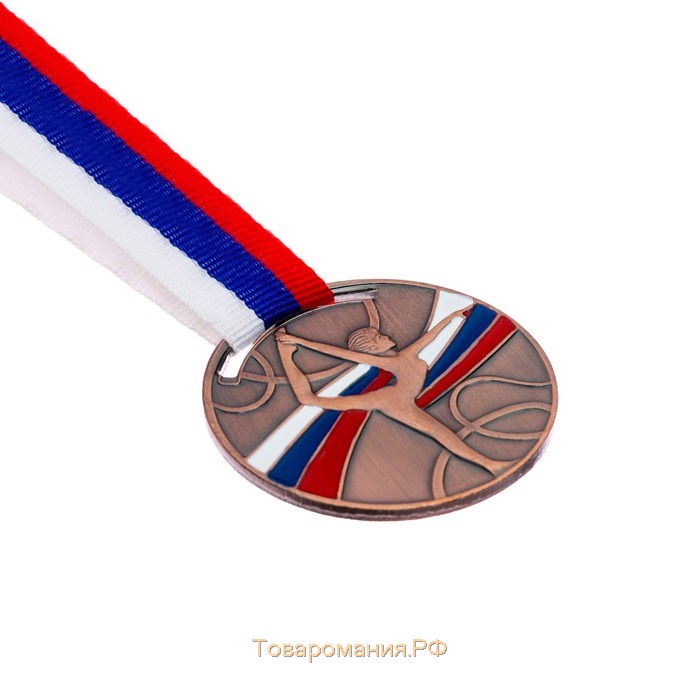 Медаль тематическая «Гимнастика», бронза, d=5 см