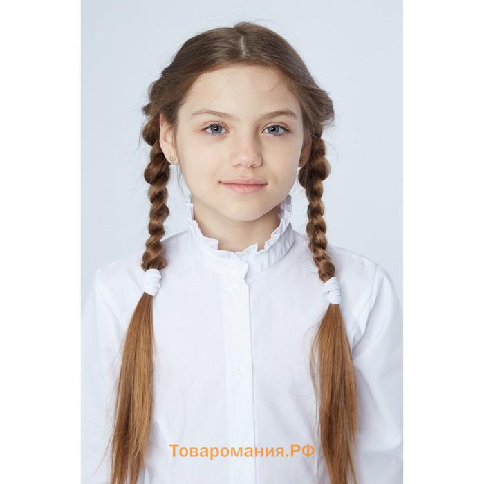 Школьная блузка для девочки, цвет белый, рост 152 см