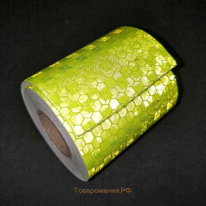 Светоотражающая лента TORSO, самоклеящаяся, зеленая, 5 см х 3 м