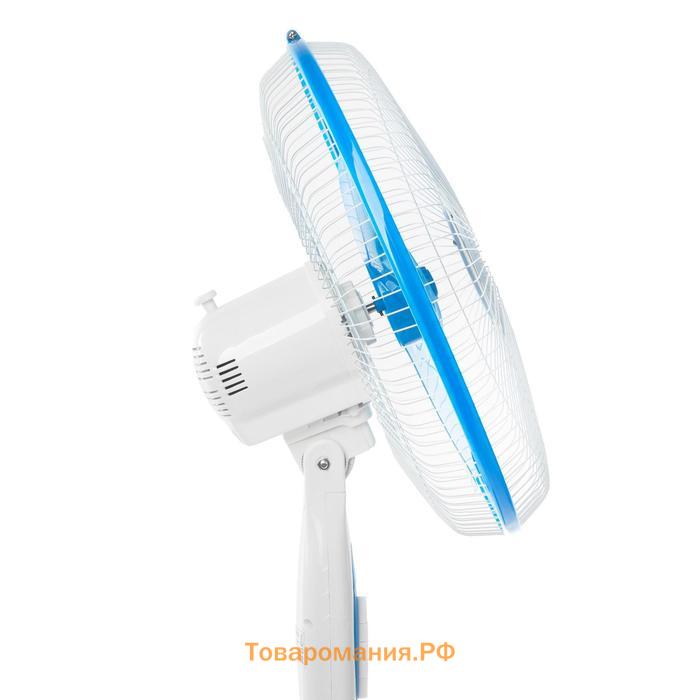 Напольный вентилятор LOF-01, 40 - 45 Вт, 3 режима, бело-синий