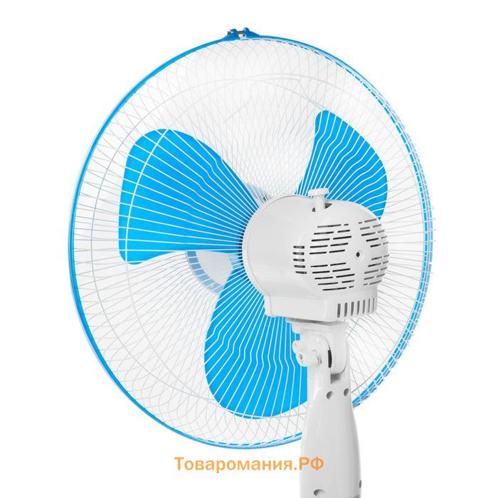 Напольный вентилятор LOF-01, 40 - 45 Вт, 3 режима, бело-синий