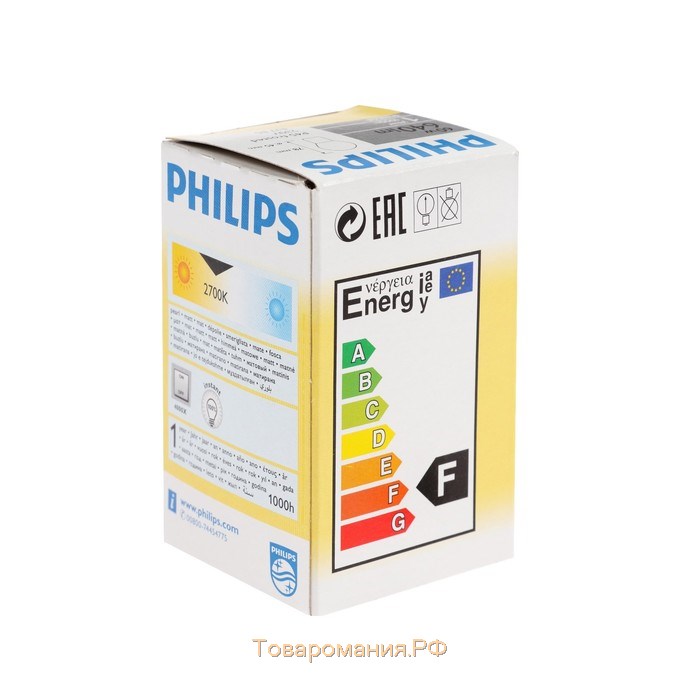 Лампа накаливания Philips Stan P45 FR 1CT/10X10, E27, 60 Вт, 230 В