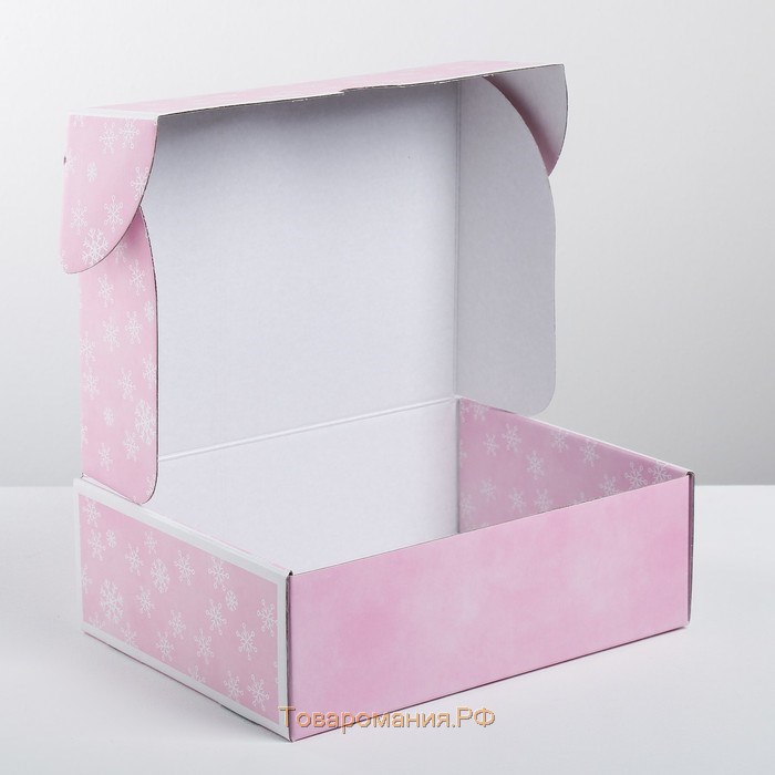 Коробка складная «Пусть зима приносит радость», 30.7 × 22 × 9.5 см