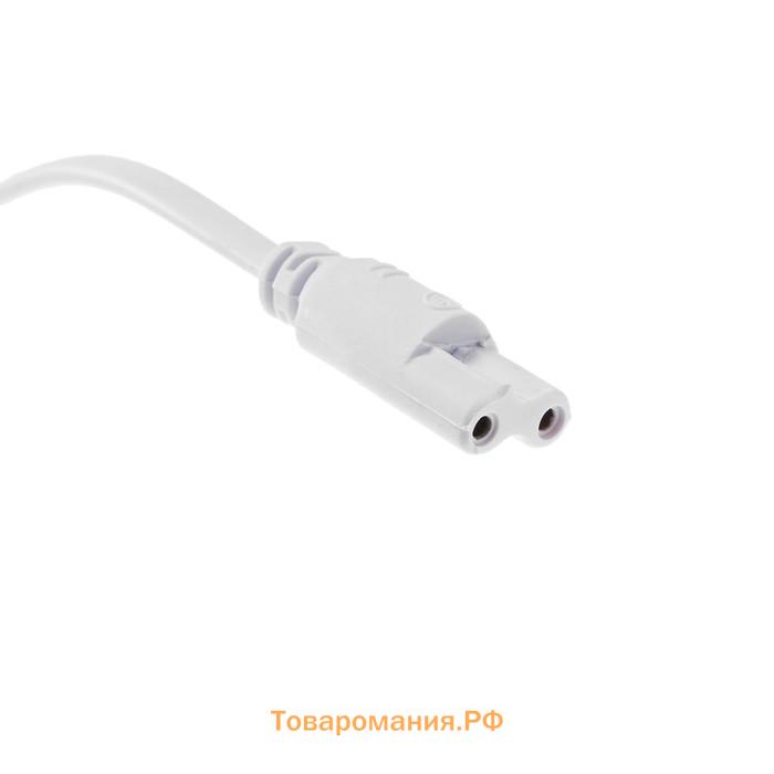 Сетевой шнур Ecola LED linear, для светильника T5 с вилкой и общим выключателем, 1 м