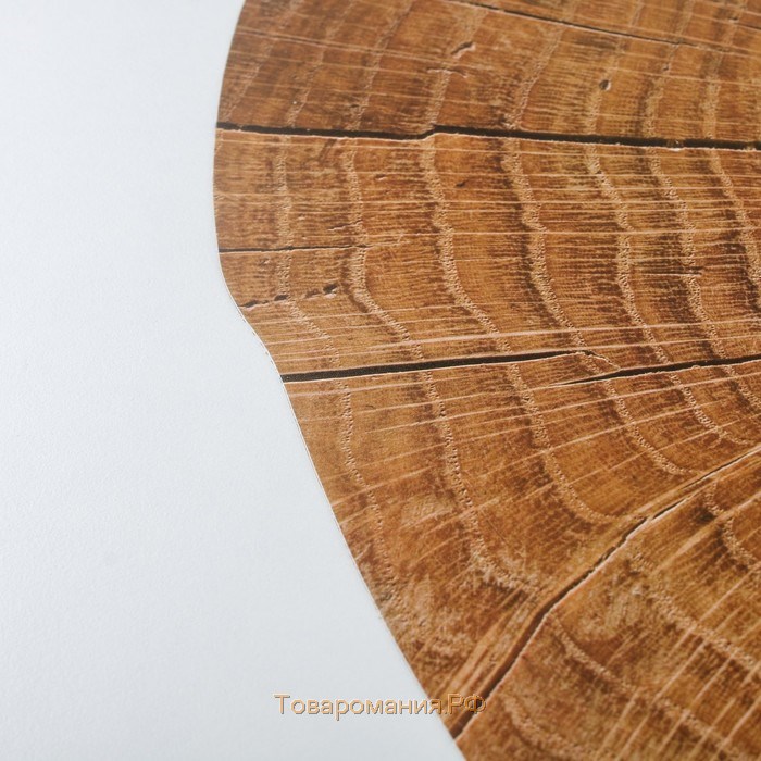 Салфетка сервировочная на стол «Спил», 38×39 см, цвет коричневый