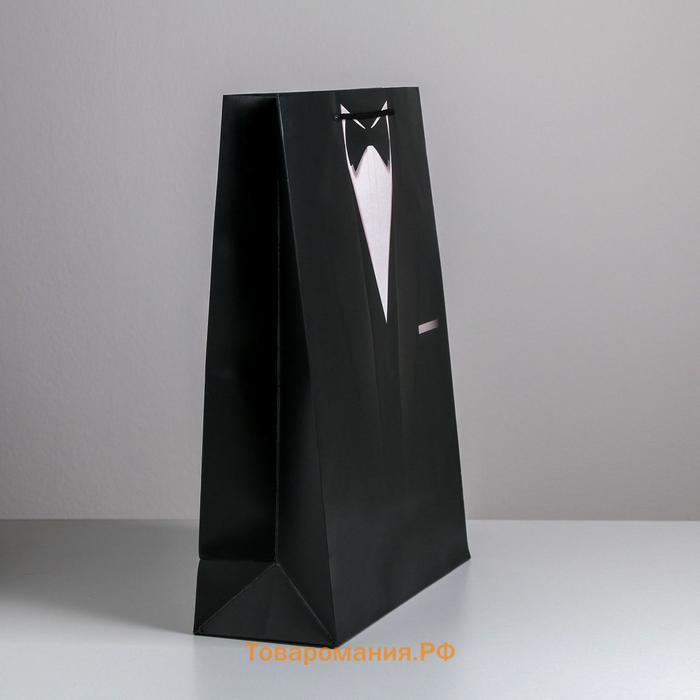 Пакет подарочный ламинированный вертикальный, упаковка, «Стиль», L 31 х 40 х 11,5 см