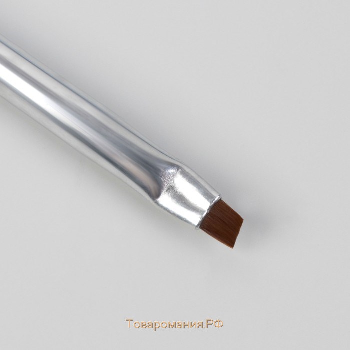Кисть для наращивания и дизайна ногтей, скошенная, 17,5 см, d=5 × 4 мм, цвет белый