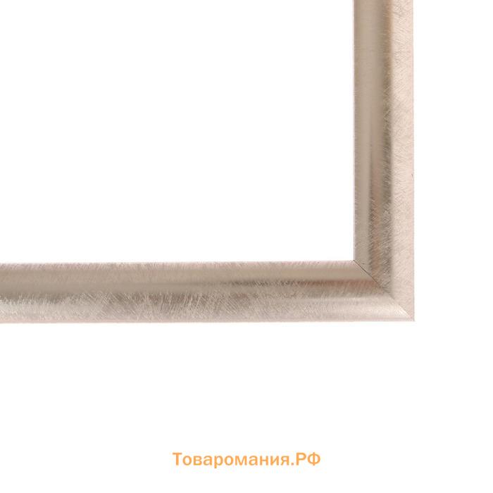 Рама для картин (зеркал) 40 х 50 х 2,7 см, пластиковая, Calligrata 6472, серебристая