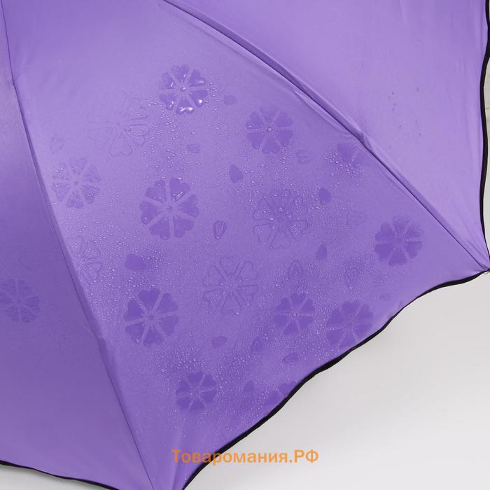Зонт механический «Juicy», с проявляющимся рисунком, 4 сложения, 8 спиц, R = 46 см, цвет МИКС