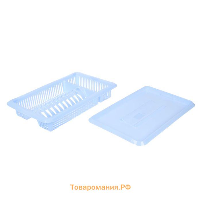 Сушилка для посуды Plastic Centre «Лилия», 48×30.5×8.5 см, с поддоном, МИКС