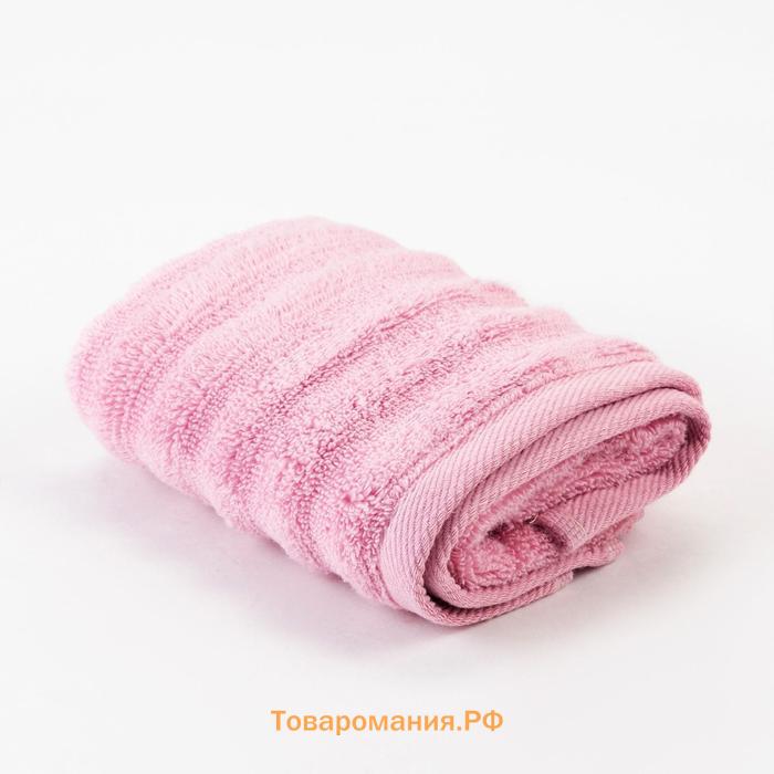 Полотенце махровое  "Waves" розовый, 70х130 см, 100% хлопок, 460 гр/м2