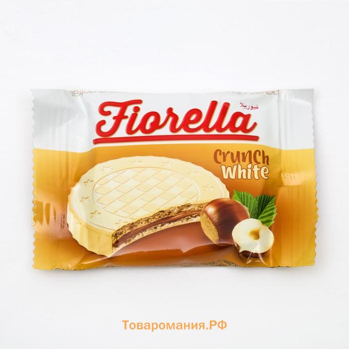 Вафли Fiorella с ореховым кремом в белом шоколаде, 20 г