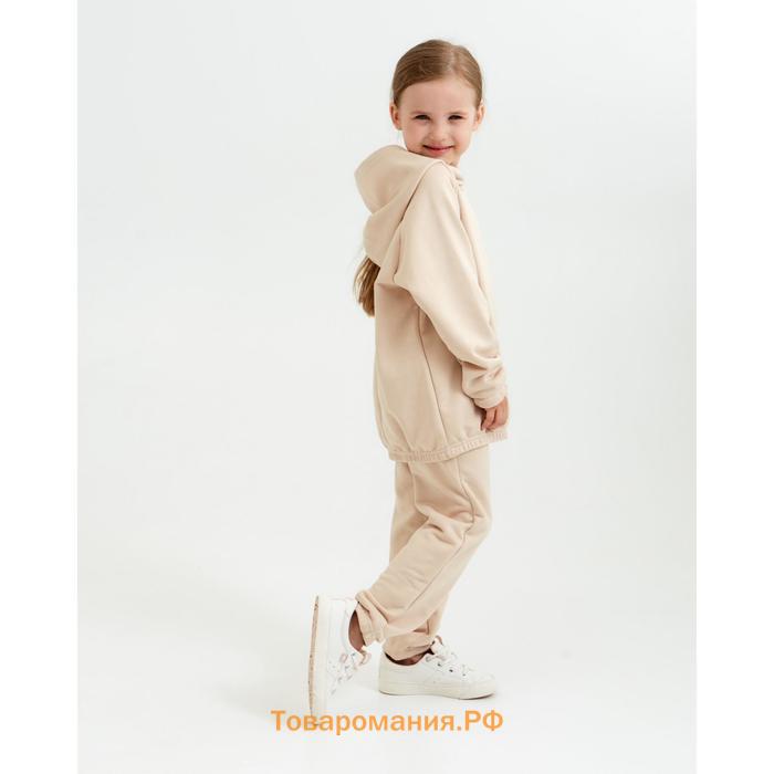 Костюм детский (худи, брюки) Casual Collection KIDS цвет бежевый, рост 110