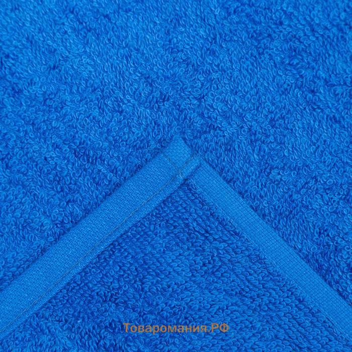 Полотенце махровое Экономь и Я 70х130 см, цв. синий, 100% хлопок, 320 гр/м2