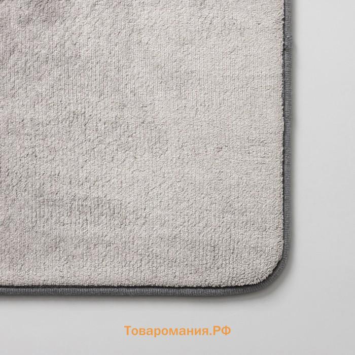 Коврик для дома SAVANNA Memory foam, 50×80 см, серый