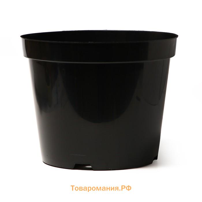 Горшок для рассады, 15 л, d = 31 см, h = 26 см, чёрный, Greengo