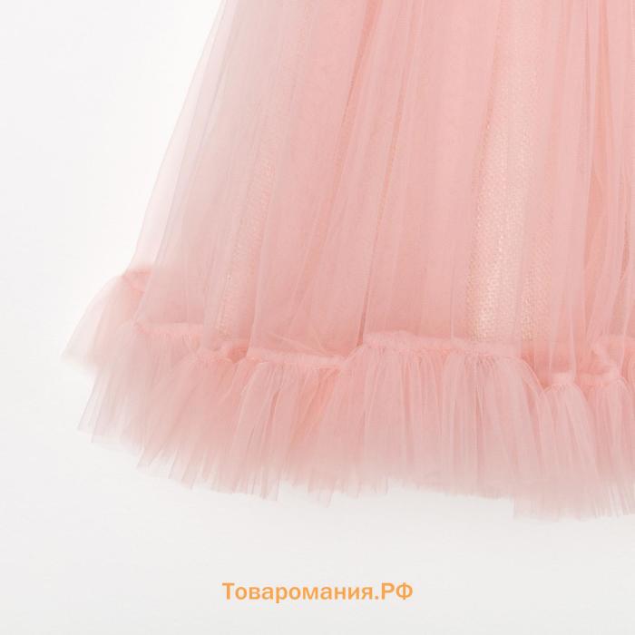 Платье нарядное детское MINAKU: PartyDress со стойкой цвет розовый, р-р  122