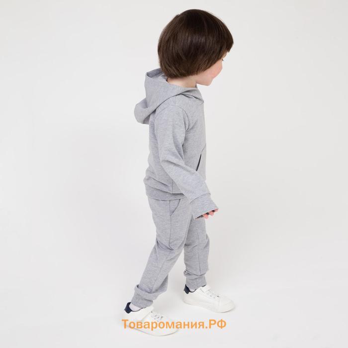 Спортивный костюм для мальчика, цвет серый, рост 110 см