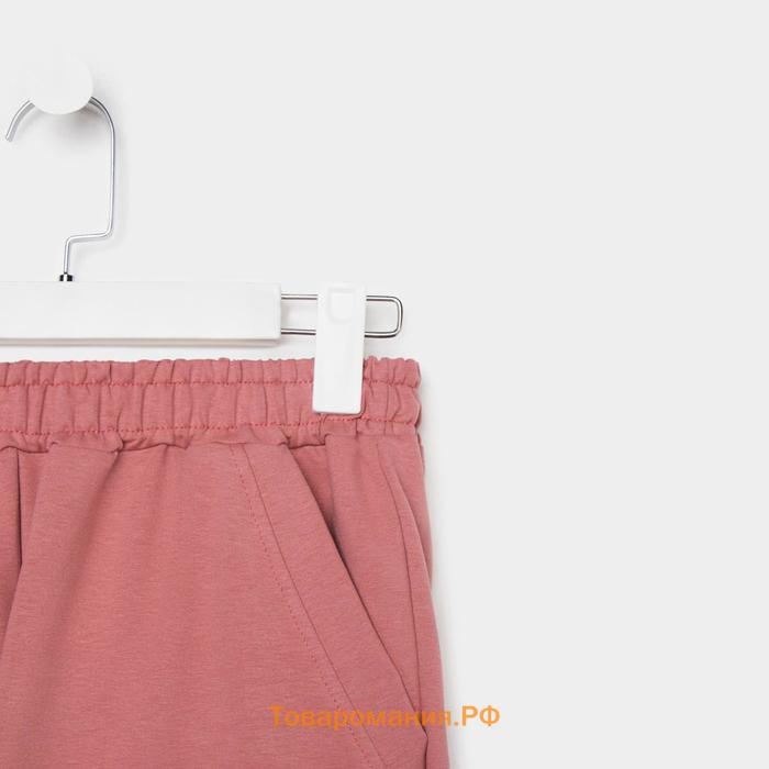 Комплект женский (толстовка/брюки) цвет сиреневый/брусничный, размер 54
