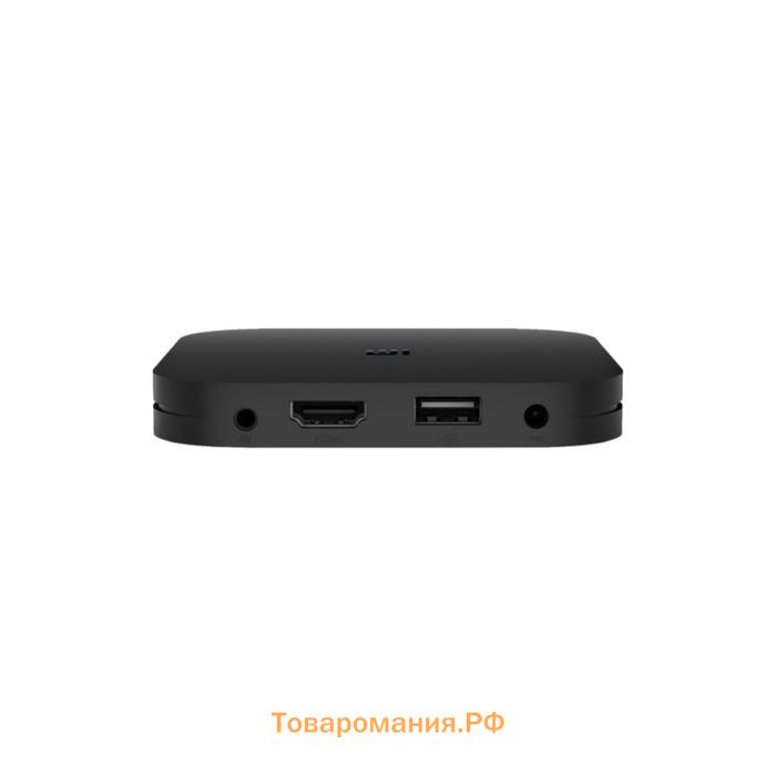 Приставка Смарт ТВ Xiaomi Mi Box S, 4К, 2 Гб, 8 Гб, Wi-Fi, Bluetooth, USB,Android TV,черная