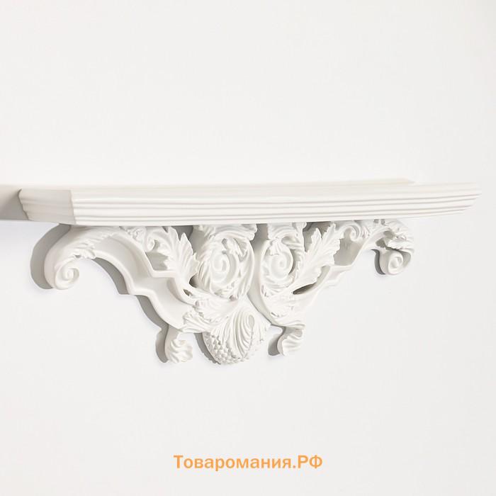 Декор настенный с полкой TAKE IT EASY «Ажурная», панно, 15.2×45.5 см, белая