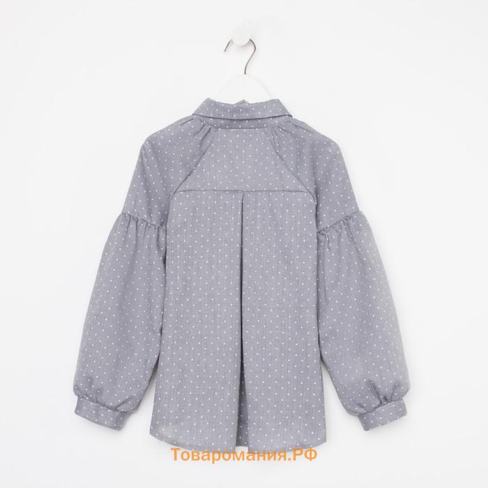 Рубашка детская MINAKU: Cotton collection цвет серый, рост 134