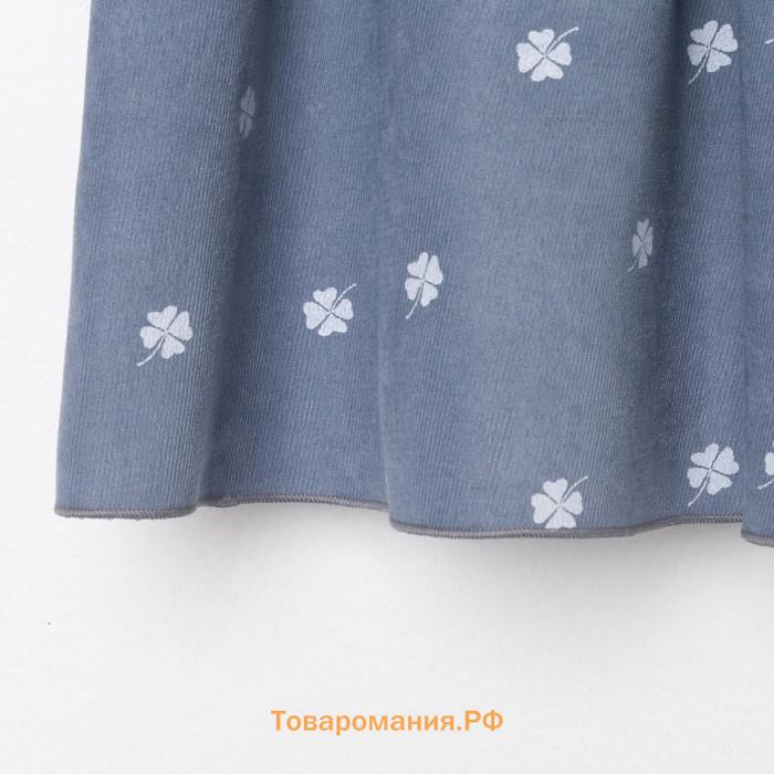 Платье детское KAFTAN "Листочки", р. 36 (134-140), синий