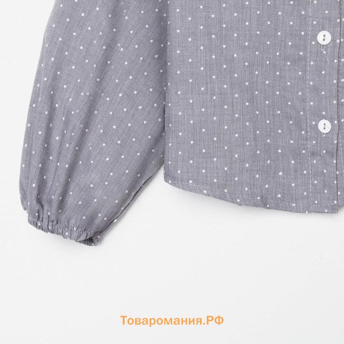 Рубашка детская MINAKU: Cotton collection цвет серый, р-р 134