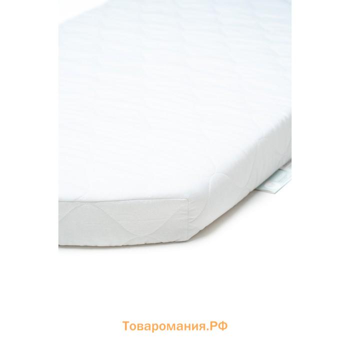 Кровать Romack «Мишка» Masha с кармашками, белый велюр, матрас в комплекте
