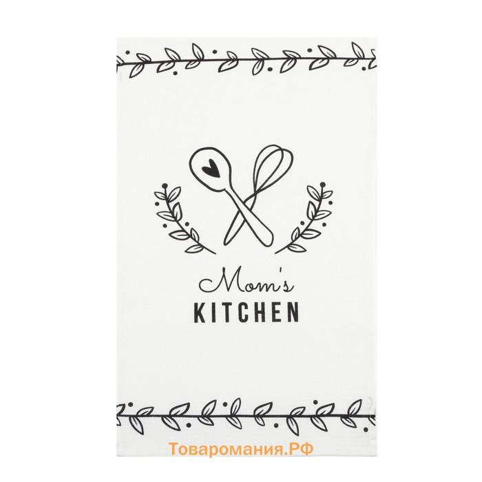 Полотенце "Доляна" Mom's kitchen 35х60 см, 100% хлопок, вафля 160 г/м2