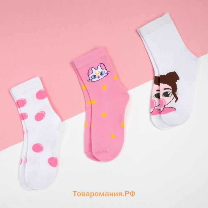 Набор детских носков KAFTAN Girl, 3 пары, размер 16-18