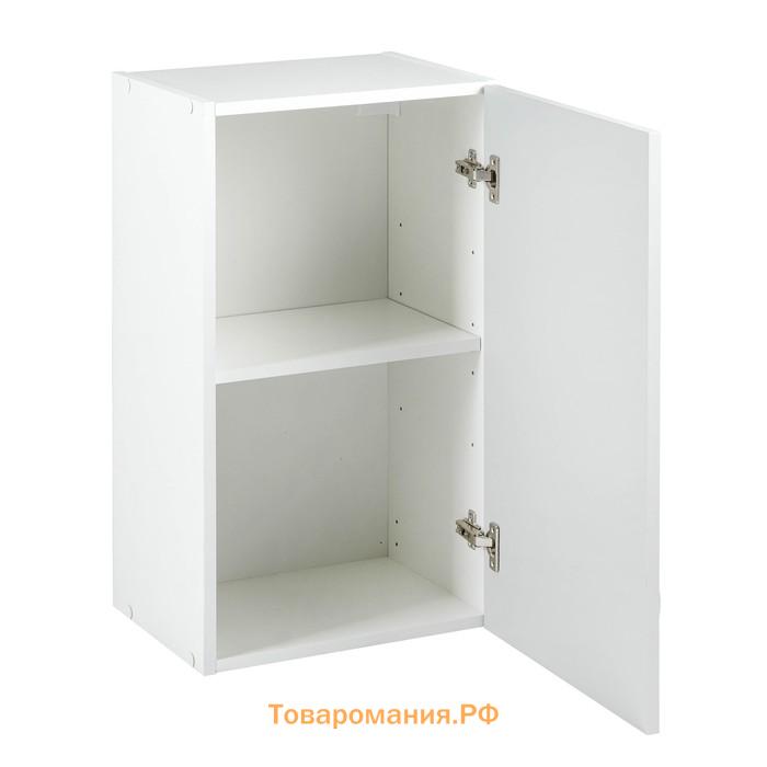 Шкаф навесной Мальма 400х300х720, Светло-серый/Белый