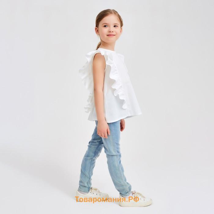 Блузка для девочки MINAKU: Cotton Collection цвет белый, рост 158