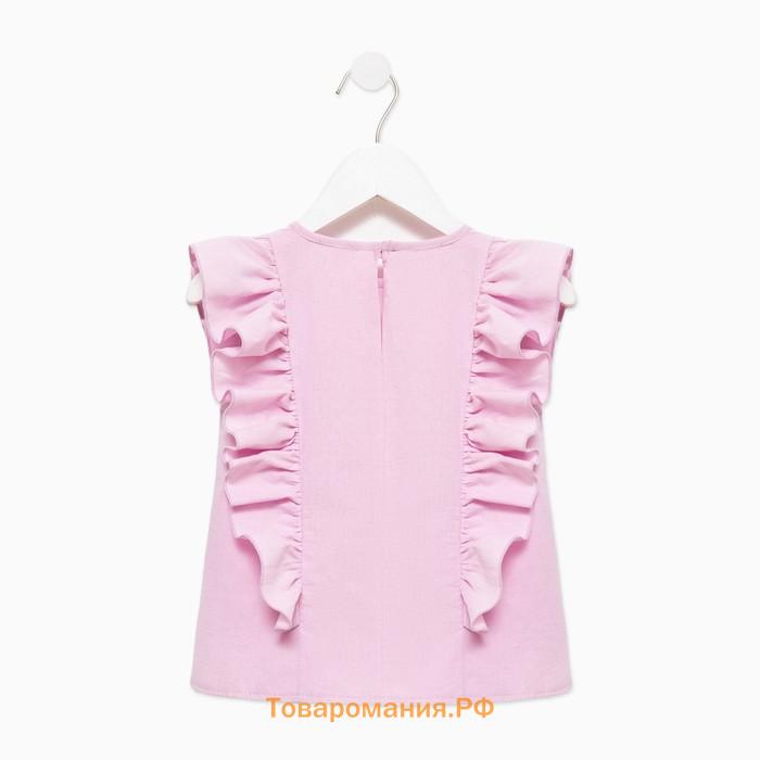 Блузка для девочки MINAKU: Cotton Collection цвет светло-сиреневый, рост 122