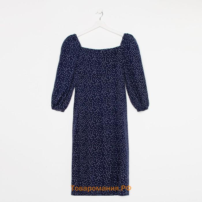 Платье женское, цвет тёмно-синий, размер 44