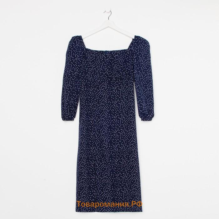 Платье женское, цвет тёмно-синий, размер 44