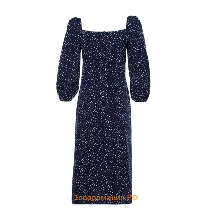 Платье женское, цвет тёмно-синий, размер 46