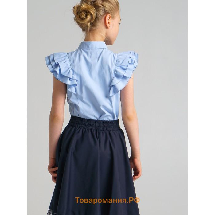 Блузка текстильная для девочки, рост 122 см