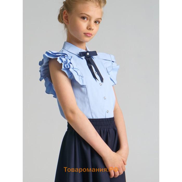 Блузка текстильная для девочки, рост 134 см