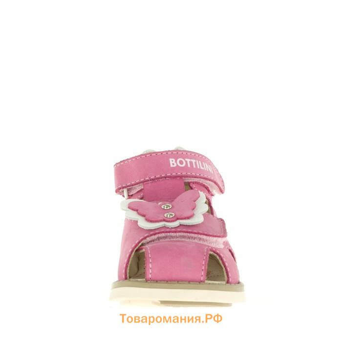Сандалии детские, размер 24, цвет розовый